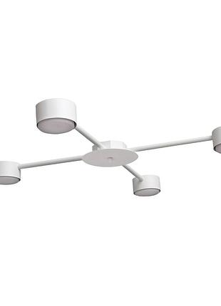 Люстра стельова msk electric copter на чотири круглі плафони під лампи gx53 біла nl 8040-4 wh