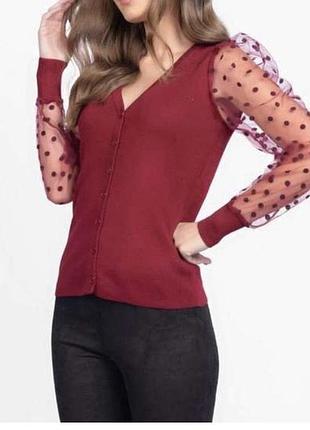 Невероятно красивая кофта цвет терракот