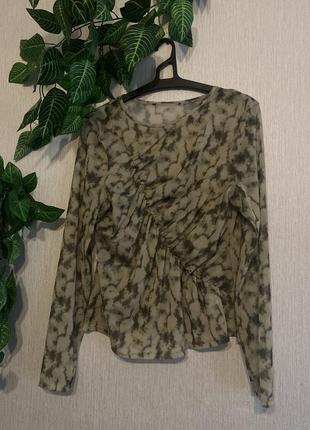 Прозрачная сетчатая кофточка/водолазка