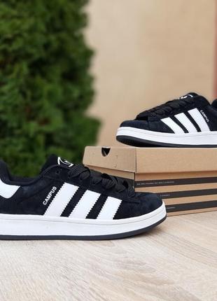 Кроссовки мужские adidas campus черные/мужские кеды