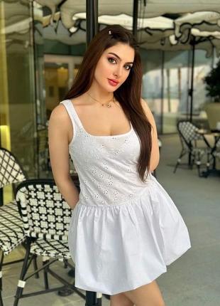 Очень красивое платье zara баллон, прошва, поплин, пышное