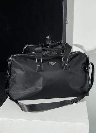 💎 prada re-nylon and saffiano leather duffle bag 46 х 27 х 18 см