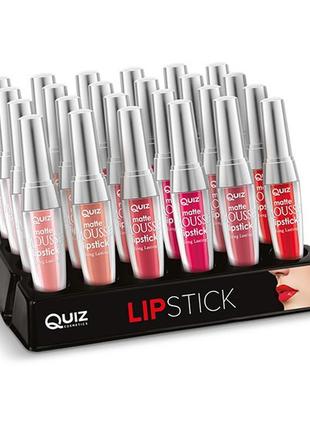 Помада для губ жидкая матовая "matte mousse liquid lipstick" quiz cosmetics 3 мл2 фото