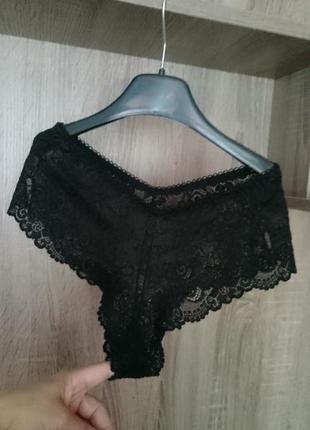 Труси трусики жіночі мереживні чорні 44 - 46