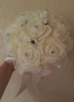 Айворі весільний букет-дублер "зефір"