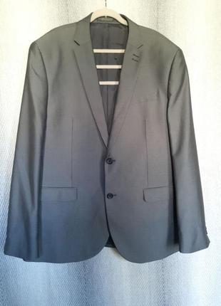 Новий світло-сірий чоловічий піджак від костюма бренда next, розмір 44r regular fit