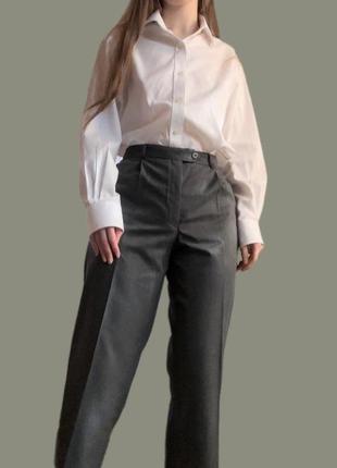 Классические базовые серые женские брюки брюки брюки3 фото