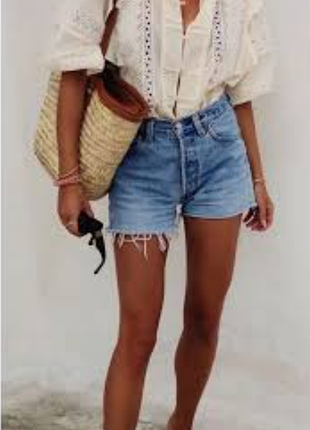Шорты джинсовые мои высокая посадка на болтах denim & co