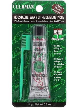 Воск для усов clubman moustache wax black, clubman pinaud