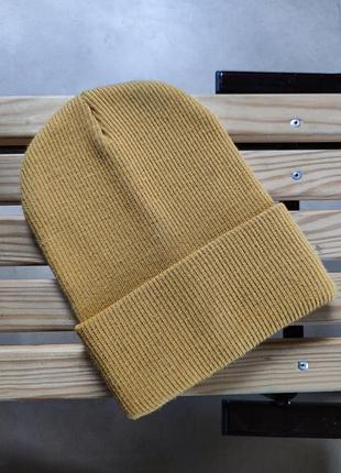 Жіноча шапка, шапка лопата, демі шапка жіноча, осіння шапка, шапка жовта, помаранчева