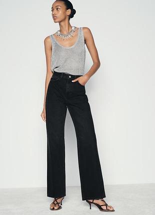 Черные джинсы mom коттон zara😍🔥