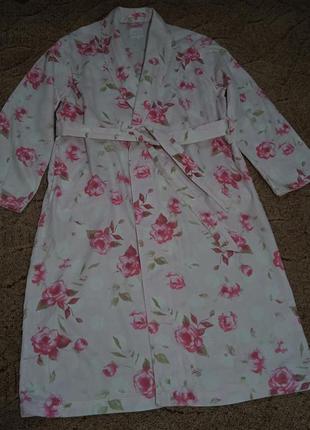 Халат в цветочный принт котон
