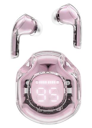 Навушники acefast t8 crystal color (2) bluetooth earyour lotus pink