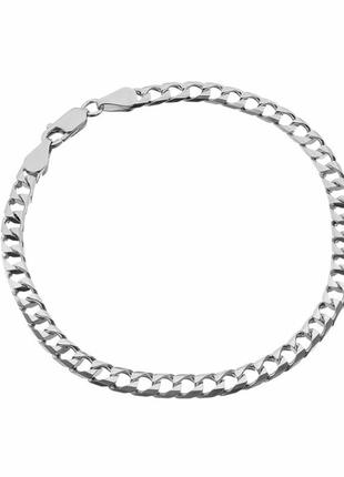 Серебряный браслет, плетение гурмет (панцирь) квадратный, размер 20 см x 0,45 см, вес: 8.8 г