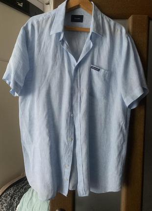 Шикарна рубашка faconnable льон хл-xxl