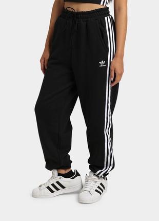 Adidas новые оригинальные женские джоггеры спортивные штаны черные женские с лампасами