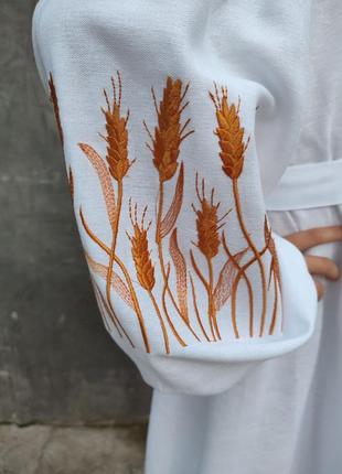 Платье с колышками косышки вышиты вышитая рубашка вышиванка для девочки платье на 1 сентября