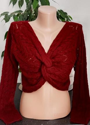 Ажурная вязаная блузка