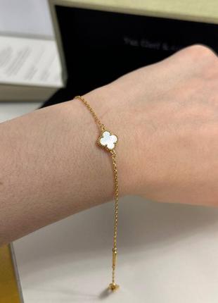 Срібний браслет в стилі van cleef mini