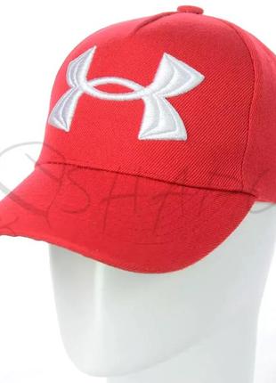 Бейсболка чоловіча з щільного котону кепка з об'ємною вишивкою under armour bkh19705 червоний