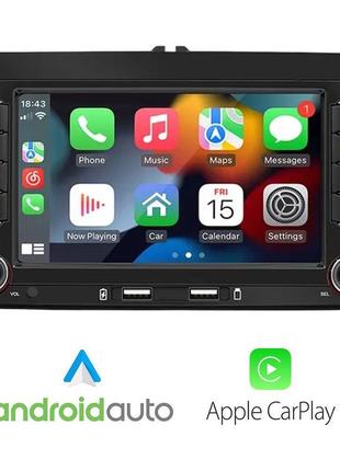 Автомагнитола штатная android 2din 9070-j для volkswagen, skoda, seat (2/32gb, 4 ядра, android auto, carplay)