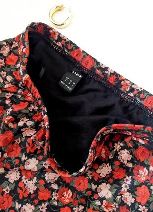 Актуальная мини-юбка/юбка/мини юбка/юбка из сеточки в обильные цветы💐 shein, на р. xs/s 💔2 фото