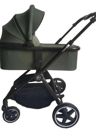 Коляска для дитини універсальна 3 в 1 freeon zack, оливковий