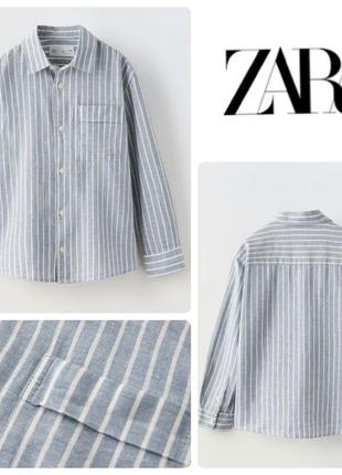 Шикарная рубашка из льна от известного испанского бренда zara.