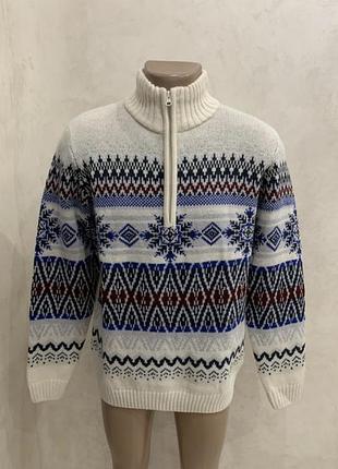 Свитер кофта джемпер napipijri белая (скандинавский узор)