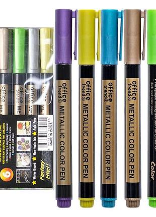 Набор фломастеров metallic mp3002/3005 6 nia-mart