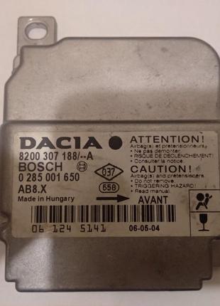 Блок управління подушки airbag dacia logan 8200307188, 0285001650