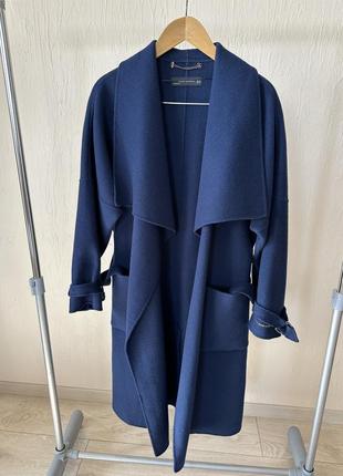 Пальто zara, zara handmade, zara, пальто на запах, пальто шерсть, шерстяное пальто