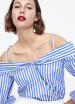 Блузка з відкритими плечима zara