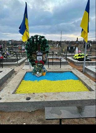 Щебень флаг україни синій   25кг 10