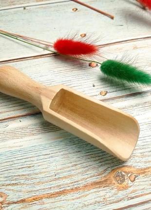 Ложка совок деревянный для сахара, специй и сыпучих продуктов 14 см