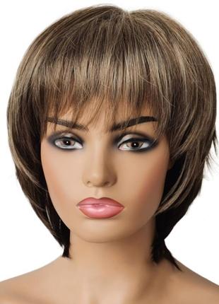 Красивый парик короткие волосы стрижка мелировка