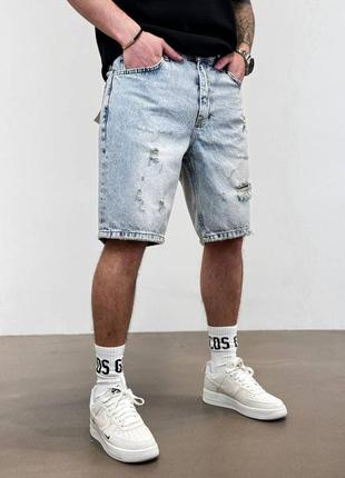 Чоловічі широкі джинсові шорти baggy2 фото