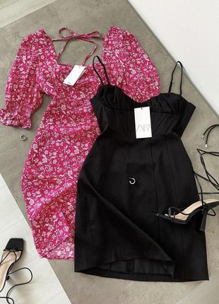 Сукня міні в корсетному стилі zara / платье мини в корсетном стиле