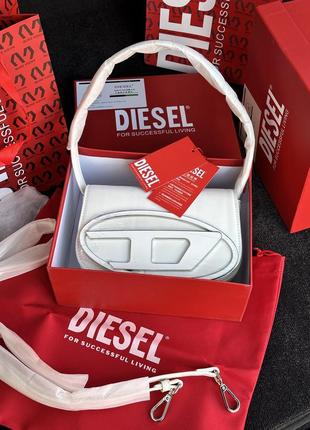 💎 diesel 1dr iconic shoulder bag white 20 х 13.5 х 7 см