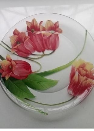 💕тарелки новые стекла 4 шт
