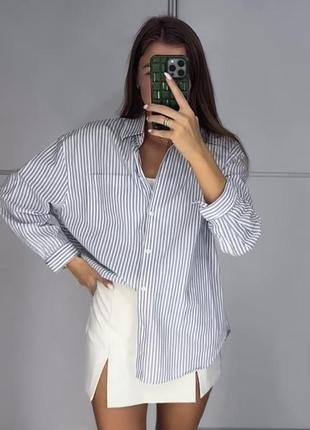 Стильная рубашка оверсайз zara