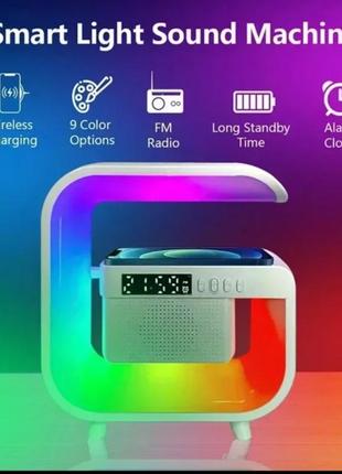 Ночник, блютуз, будильник,колонка,зарядка беспроводная