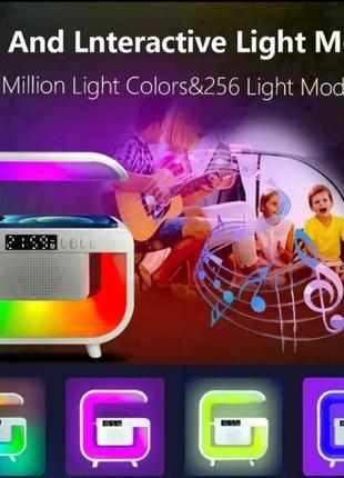 Ночник, блютуз, будильник,колонка,зарядка беспроводная