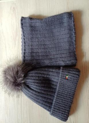 Набір шапка і хомут,зимові