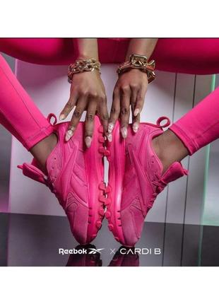 Женские кроссовки reebok cardi b classics leather 40 41-42 размер