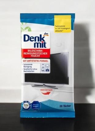 Влажные салфетки для чистки экранов и мониторов denkmit bildschirm-reinigungstucher 18шт (германия)