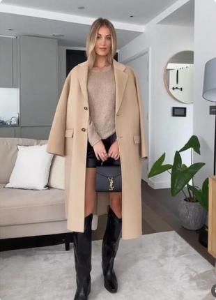 Вовняне пальто шерстяное zara new