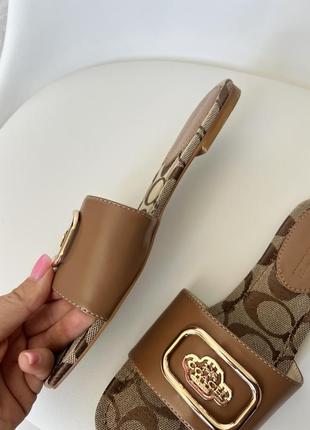 Шлепанцы coach 38р (24,5 см по стельке)