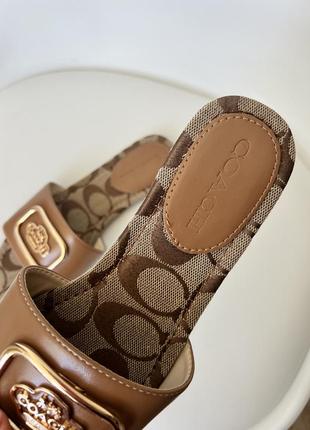Шлепанцы coach 38р (24,5 см по стельке)