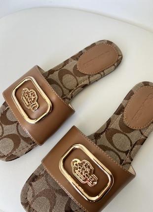 Шлепанцы coach 38р (24,5 см по стельке)